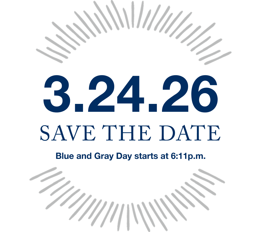 3.24.26 save the date blue and gray day starts at 6:11pm